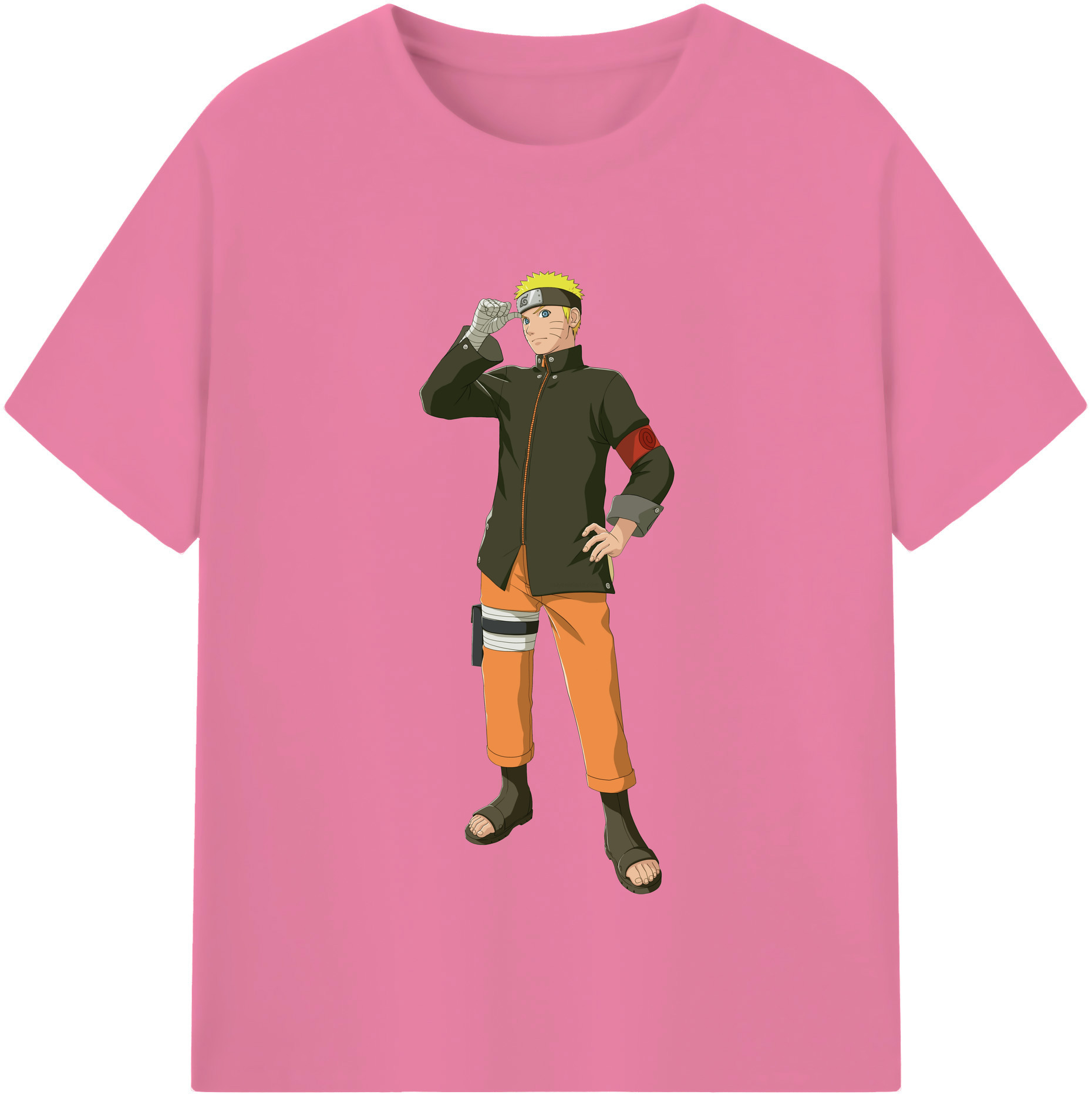 （画像用） NARUTO -ナルト- うずまき ナルト Uzumaki Naruto 綿100％半袖Tシャツ（フロントプリント）